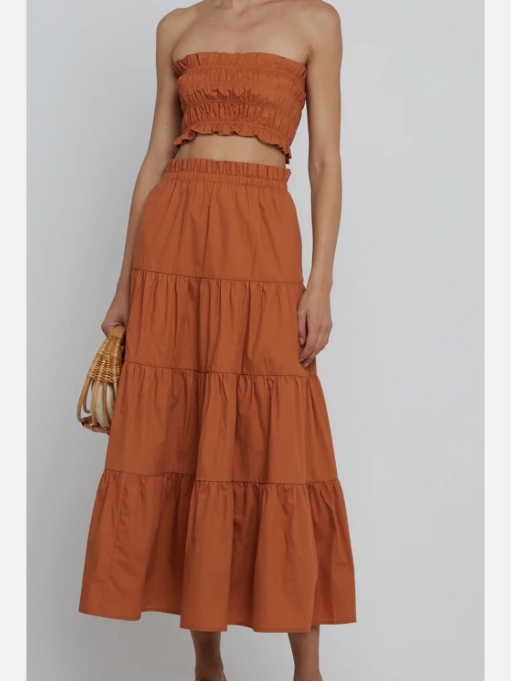 Kourt Ellery Matching Set in Terracotta/ Rust Orange Size XS ResortWear Western